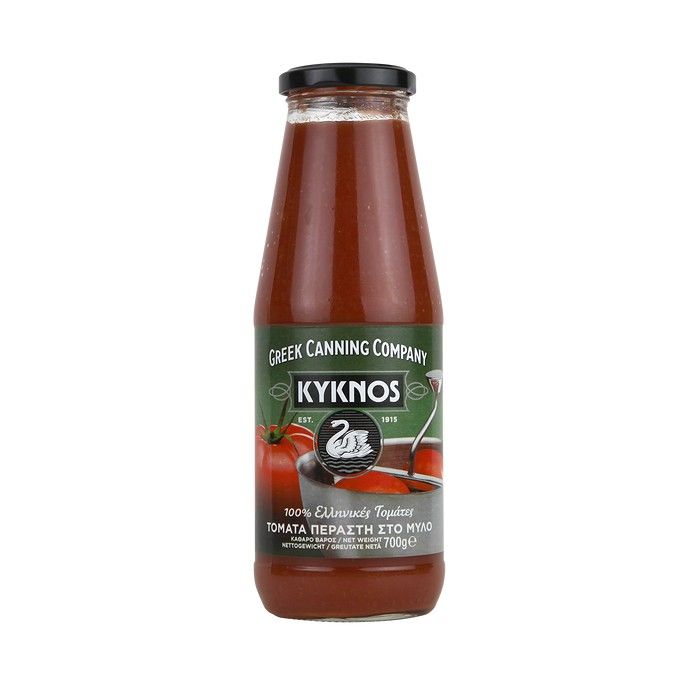 KYKNOS ΤΟΜΑΤΑ ΠΕΡΑΣΤΗ ΣΤΟ ΜΥΛΟ ΣΕ ΓΥΑΛΙΝΗ ΦΙΑΛΗ 700g