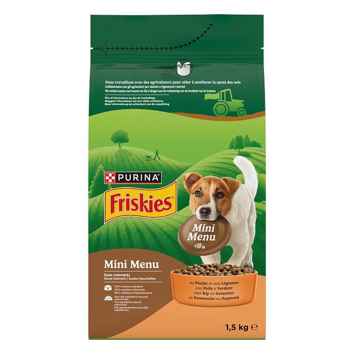 Friskies Mini Menu (για Μικρόσωμους Σκύλους) Κοτόπουλο & Πρόσθετα Λαχανικά 1,5kg