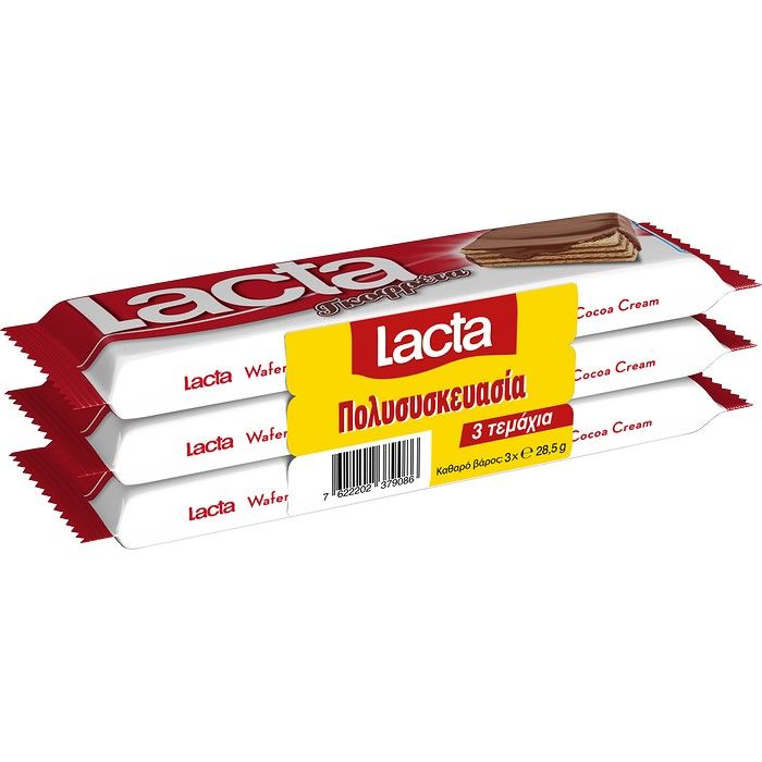 Lacta Wafer Σοκολάτα Γάλακτος 3X28.5G