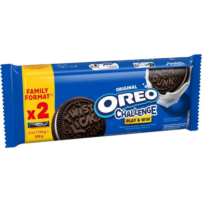 Oreo Μπισκότα Γεμιστά Βανίλια 2X154G