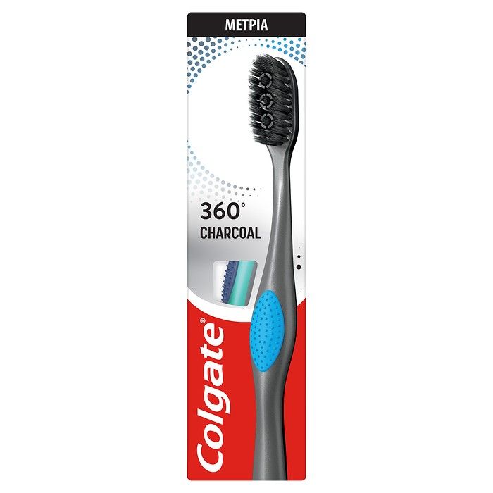 Colgate 360 Black Μέτρια Οδοντόβουρτσα (1τεμ)