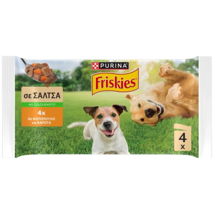 Friskies Κοτόπουλο & Καρότα σε Σάλτσα 4x85g