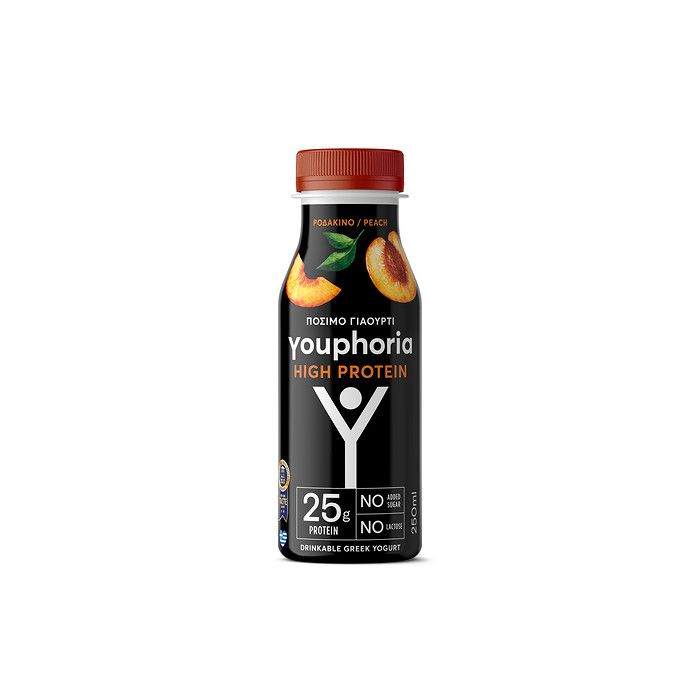 YOUPHORIA ΠΟΣΙΜΟ ΓΙΑΟΥΡΤΙ HIGH PROTEIN - ΡΟΔΑΚΙΝΟ 250ML