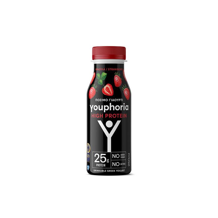 YOUPHORIA ΠΟΣΙΜΟ ΓΙΑΟΥΡΤΙ HIGH PROTEIN - ΦΡΑΟΥΛΑ 250ML