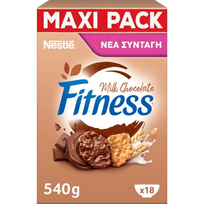 Nestle FITNESS® Δημητριακά Πρωινού Ολικής Άλεσης Mε Σοκολάτα 540g