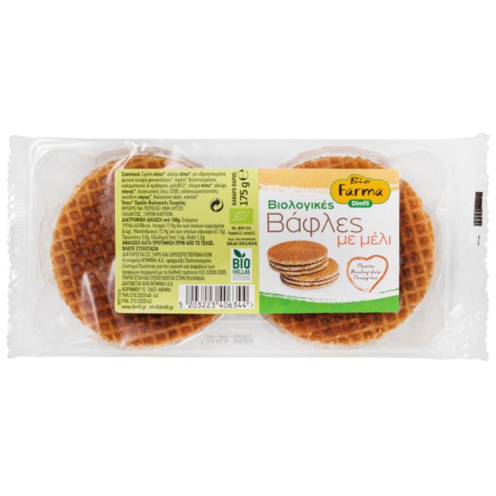 BIOFARMA ΒΑΦΛΕΣ ΜΕ ΜΕΛΙ BIO 175GR