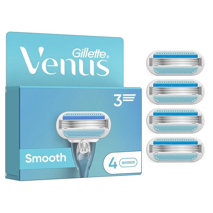 Gillette® Venus Smooth Ανταλλακτικές Κεφαλές Γυναικείας Ξυριστικής Μηχανής, 4 τεμάχια