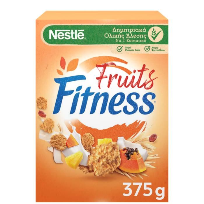 Nestle FITNESS® Δημητριακά Πρωινού Ολικής Άλεσης με Φρούτα 375g
