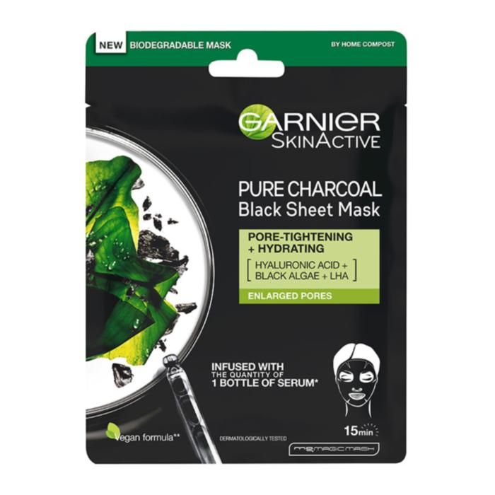 GARNIER TISSUE MASK ΥΦΑΣΜΑΤΙΝΗ ΜΑΣΚΑ ΕΝΥΔΑΤΩΣΗΣ ΠΡΟΣΩΠΟΥ ΜΕ ΕΝΕΡΓΟ ΑΝΘΡΑΚΑ