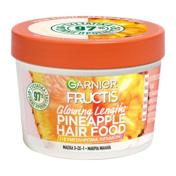 FRUCTIS HAIRFOOD PINEAPPLE ΜΑΣΚΑ 3 ΣΕ 1 390ML