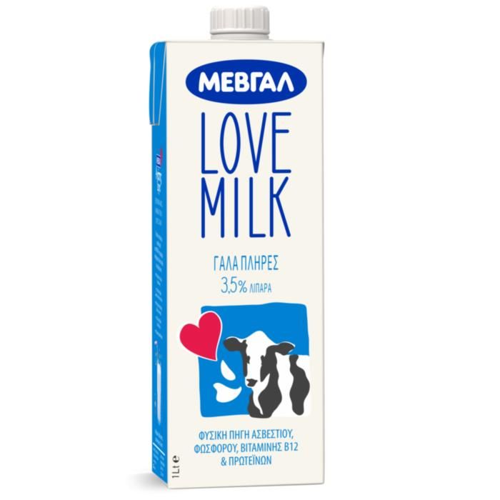 ΜΕΒΓΑΛ ΓΑΛΑ 'LOVE MILK' 3,5% ΛΙΠ.1LT.