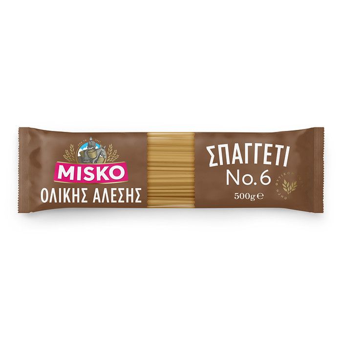 MISKO ΜΑΚΑΡΟΝΙΑ ΣΠΑΓΓΕΤΙ No6 ΟΛΙΚΗΣ ΑΛΕΣΗΣ 500GR