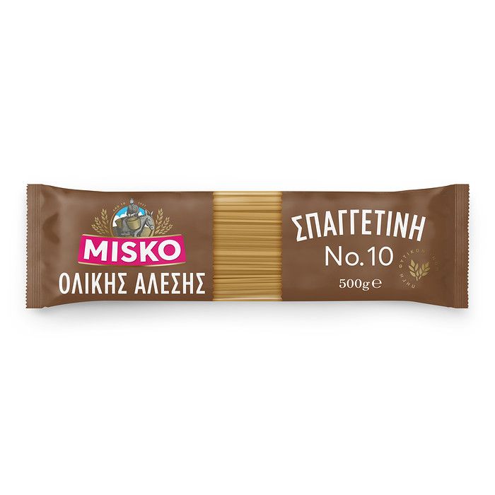 MISKO ΜΑΚΑΡΟΝΙΑ ΣΠΑΓΓΕΤΙΝΗ No10 ΟΛΙΚΗΣ ΑΛΕΣΗΣ 500GR