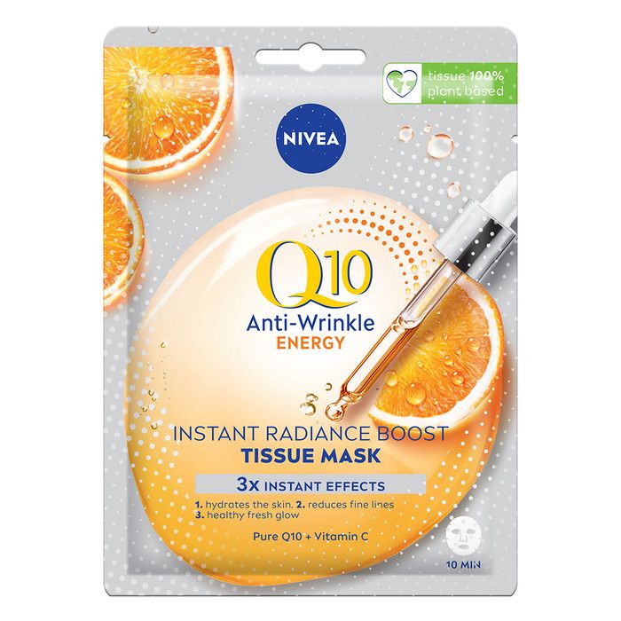 NIVEA Q10 ENERGY Υφασμάτινη Μάσκα Αναπλήρωσης Ενέργειας
