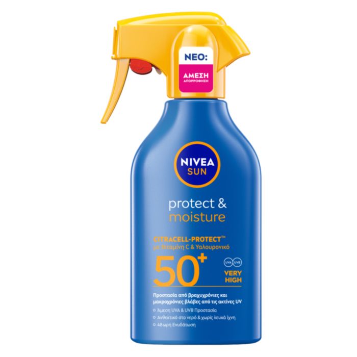 NIVEA SUN Protect & Moisture Trigger Spray SPF 50+, 270ml