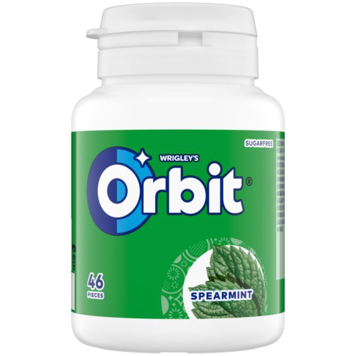 ORBIT Τσίχλες Δυόσμος Μπουκάλι 46 τεμ. 64g.