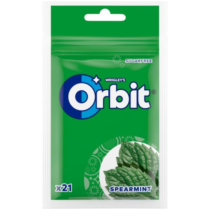ORBIT Τσίχλες Δυόσμος Σακουλάκι 21τεμ. 29g.