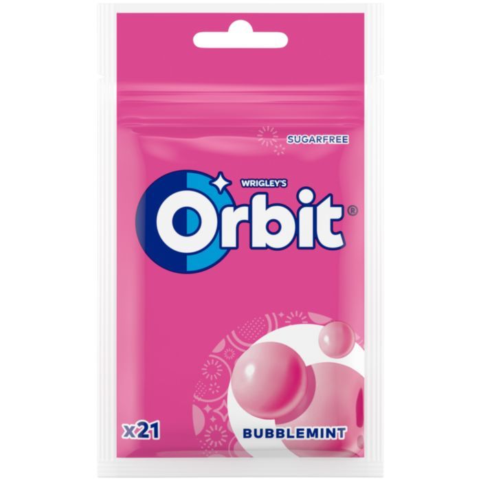 ORBIT Τσίχλες Bubblemint Σακουλάκι 21τεμ. 29g.