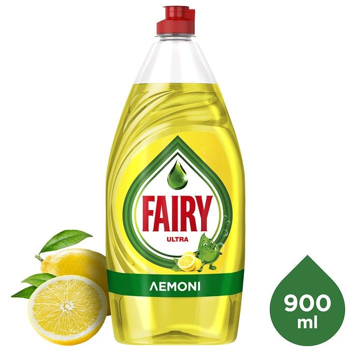 Fairy Ultra Λεμόνι Υγρό Πιάτων - 900ML
