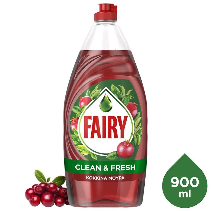 Fairy Clean & Fresh Υγρό Πιάτων Άρωμα Λουλουδιών - 900ML