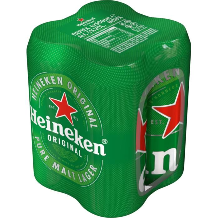 Μπύρα Lager Κουτί Heineken (4x500ml)