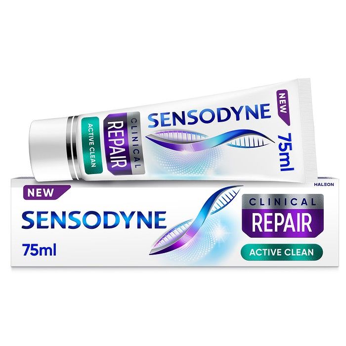 Sensodyne Clinical Repair Active Clean, Οδοντόκρεμα για Αναδόμηση των Ευαίσθητων δοντιών, 75ml