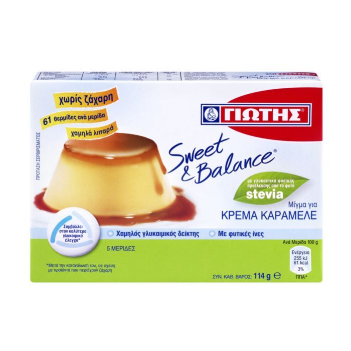 SWEET & BALANCE ΚΡΕΜΑ ΚΑΡΑΜΕΛΕ 114g