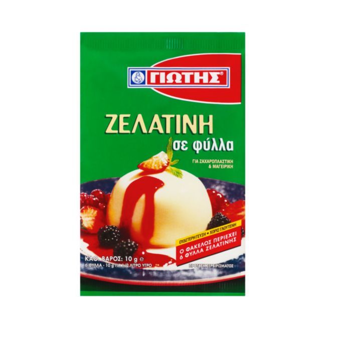 ΓΙΩΤΗΣ Χ.ΓΛΟΥΤ. ΖΕΛΑΤΙΝΗ ΣΕ ΦΥΛΛΑ