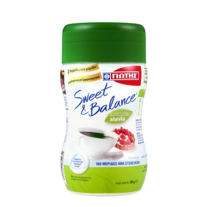 SWEET & BALANCE  ΓΛΥΚΑΝΤΙΚΟ STEVIA ΣΕ ΣΚΟΝΗ 80g