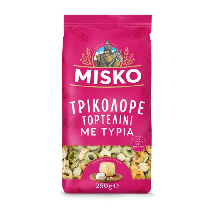 MISKO ΤΟΡΤΕΛΙΝΙ ΤΡΙΚΟΛΟΡΕ ΜΕ ΤΥΡΙΑ 250GR