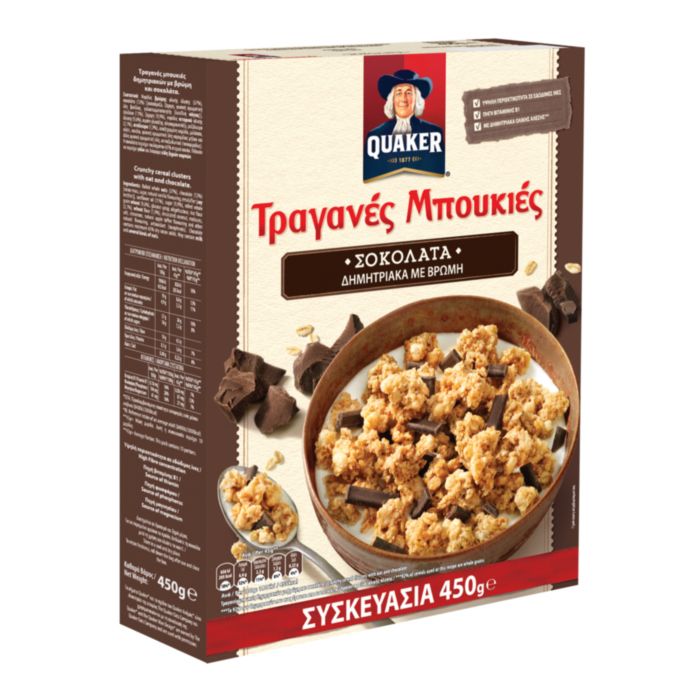 QUAKER ΤΡΑΓ.ΜΠΟΥΚΙΕΣ ΣΟΚ.ΥΓΕΙΑΣ 450ΓΡ.