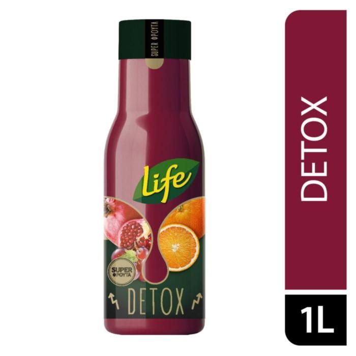 LIFE DETOX Σταφύλι, Μήλο, Πορτοκάλι, Ρόδι 1LT