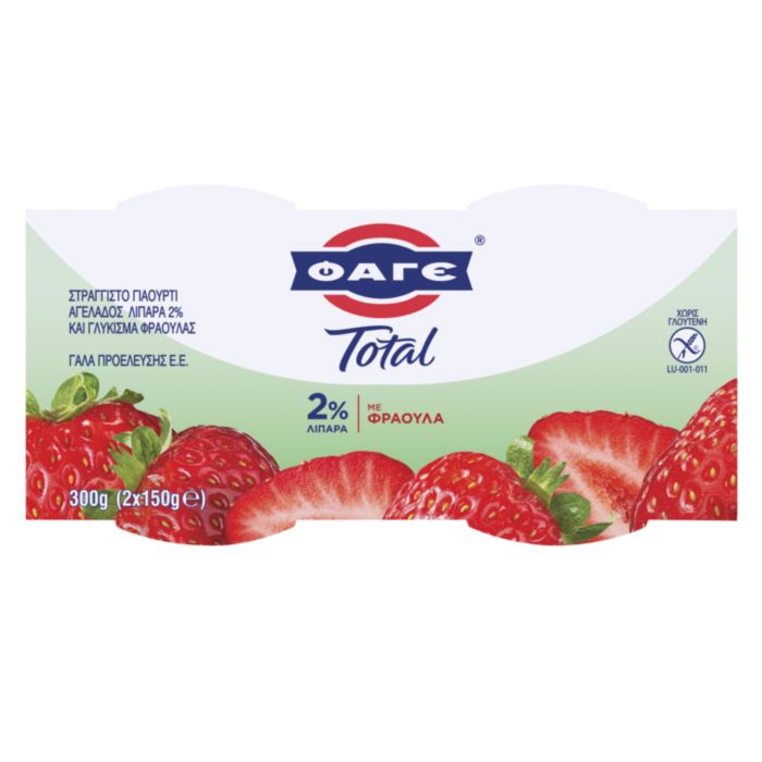 ΦΑΓΕ TOTAL 2% ΦΡΑΟΥΛΑ 2X150g