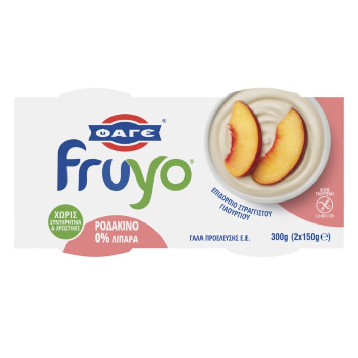 ΦΑΓΕ FRUYO 0% ΡΟΔΑΚΙΝΟ 2x150g
