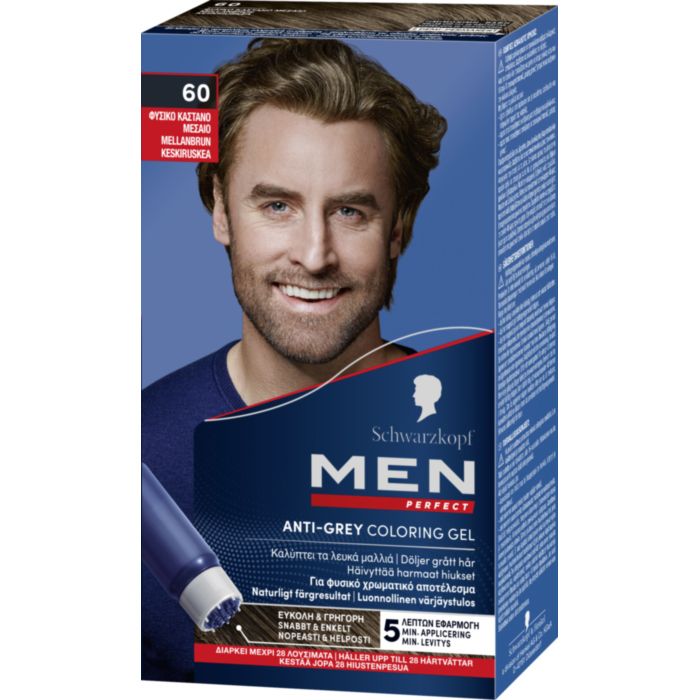 Men Perfect N60 Βαφή Μαλλιών για Άνδρες Φυσικό Καστανό Μεσαίο