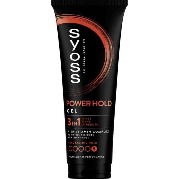 Syoss Gel Μαλλιών Power Hold 250ml, Δυνατό Κράτημα 5