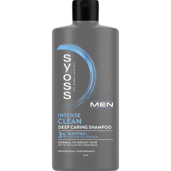 Syoss Σαμπουάν Men Intense Clean 440ml, για κανονικά & λιπαρά μαλλιά