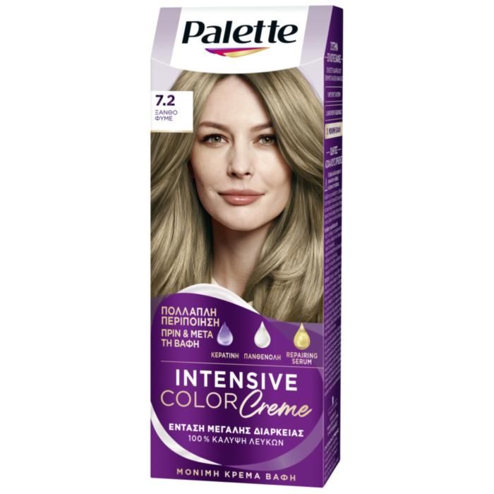Palette Μόνιμη Κρέμα Βαφή Μαλλιών 7.2 ΞΑΝΘΟ ΦΥΜΕ