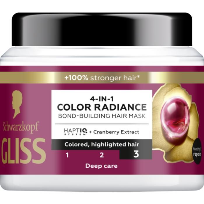 Μάσκα Μαλλιών Schwarzkopf Gliss 4-In-1 Color Radiance Bond-Building  400ml