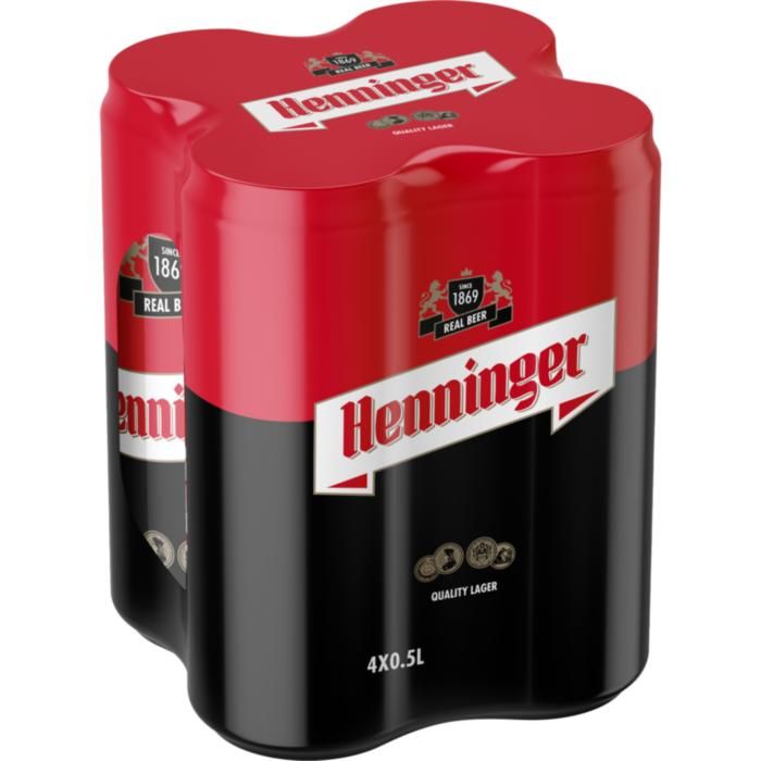 Henninger Lager Mπύρα Κουτί 4Χ500ml