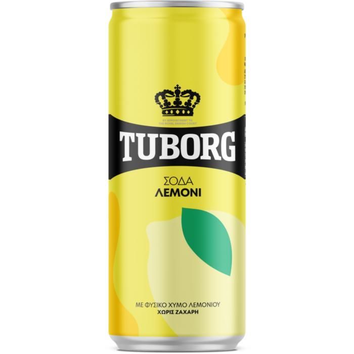 Tuborg Σόδα με Λεμόνι χωρίς ζάχαρη Κουτί 330ml