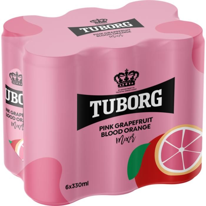 Tuborg Αναψυκτικό Pink Grapefruit Σαγκουίνι Κουτί 6Χ330ml