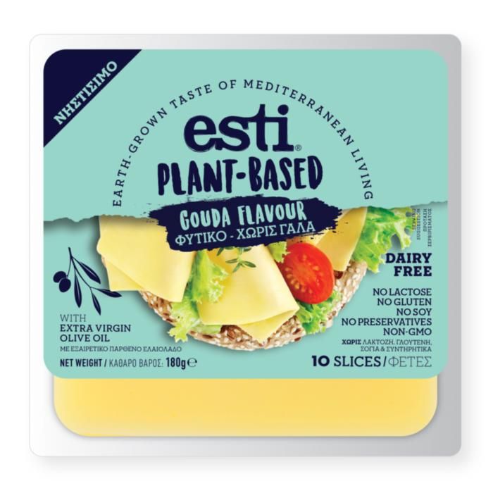 ESTI PLANT-BASED ΦΥΤΙΚΟ GOUDA FLAVOUR ΣΕ ΦΕΤΕΣ 180g