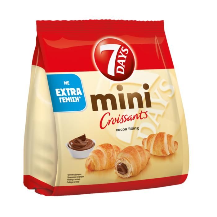 7Days Mini Κρουασάν Με Γέμιση Κρέμα Κακάο 103G