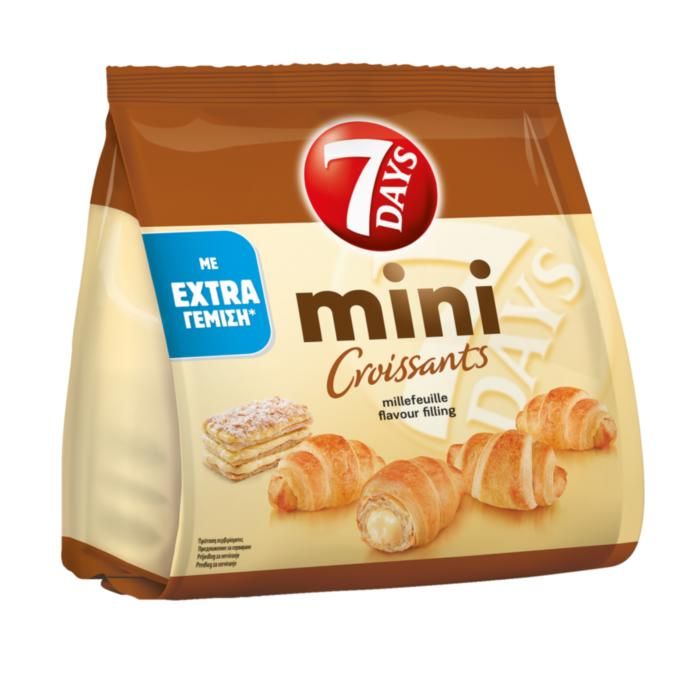 7Days Mini Κρουασάν Με Γέμιση Κρέμα Μιλφέιγ 300G