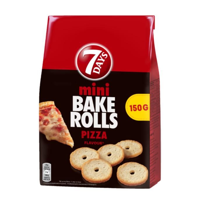 7Days Mini Bake Rolls Pizza 150G