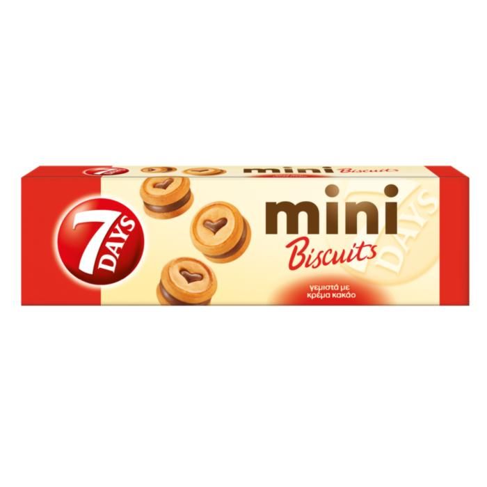 7Days Mini Μπισκότα Γεμιστά Με Κρέμα Κακάο 100G
