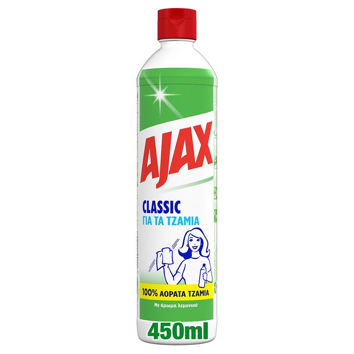 Ajax Classic Λεμόνι Καθαριστικό Τζαμιών 450ml