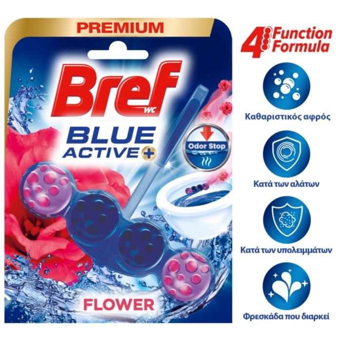 Bref WC Blue Activ Floral Μπλοκ Τουαλέτας 50g