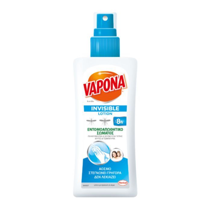 Εντομοαπωθητικό σώματος Vapona Invisible Lotion